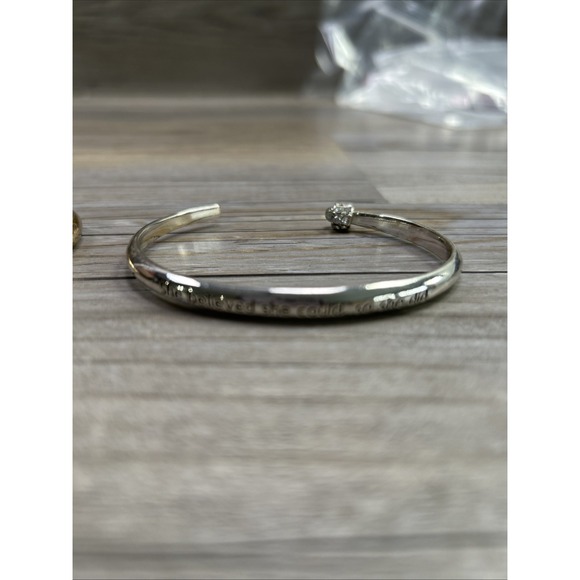 Avon Inspirational Cuff/Bangle Bracelet Silver tone Lot Of 3‎ - Picture 7 of 11